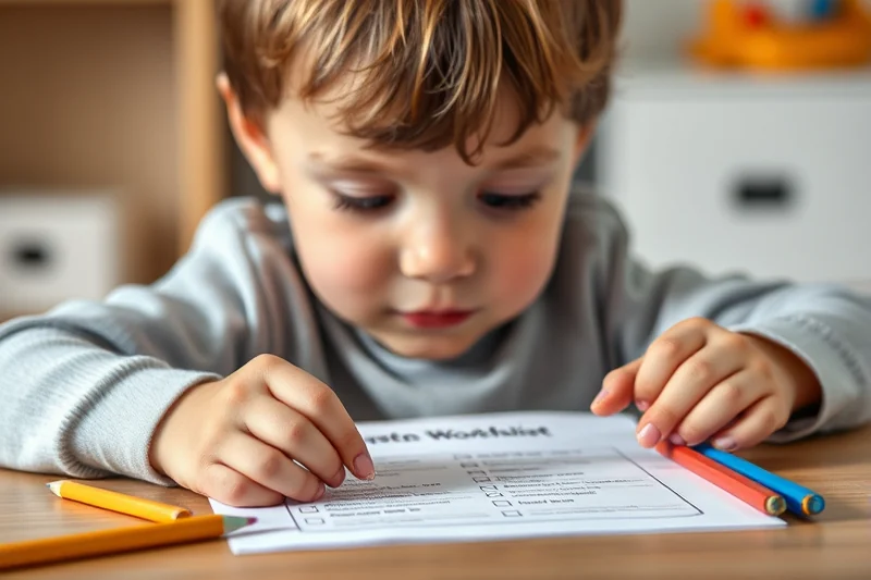 basic kindergarten worksheets checklist — Basic Kindergarten Worksheets Checklist (step by step)