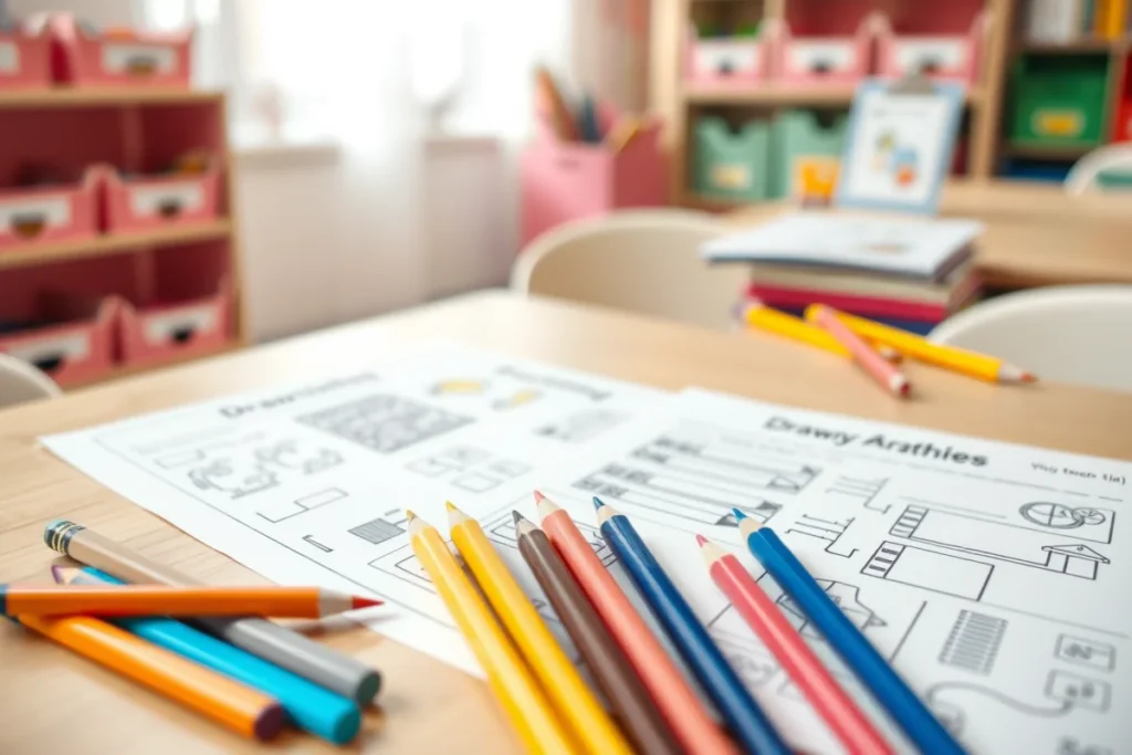 Easy Kindergarten Drawing Worksheets