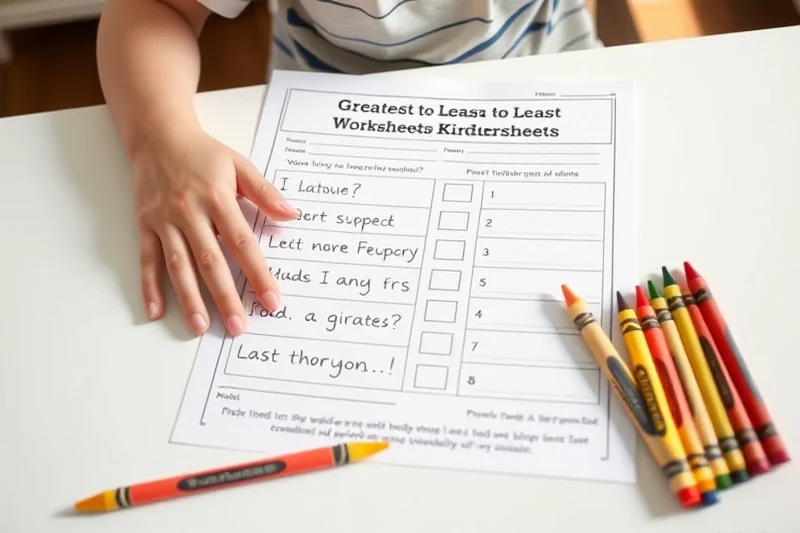 greatest to least worksheets for kindergarten — Greatest To Least Worksheets For Kindergarten (step by step)
