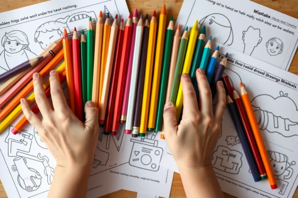 Kindergarten Drawing Worksheets Mistakes