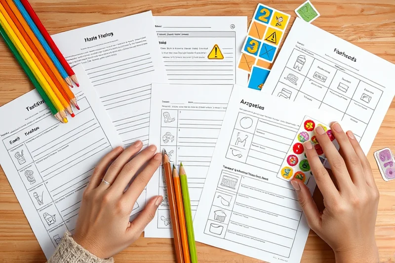 simple homeschool printables lesson — Simple Homeschool Printables Lesson (the finished result)
