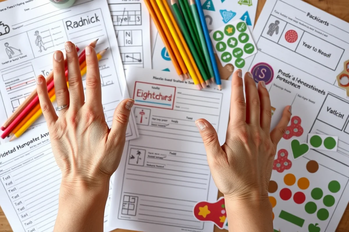simple homeschool printables progress assessment — Simple Homeschool Printables Progress Assessment (the finished result)