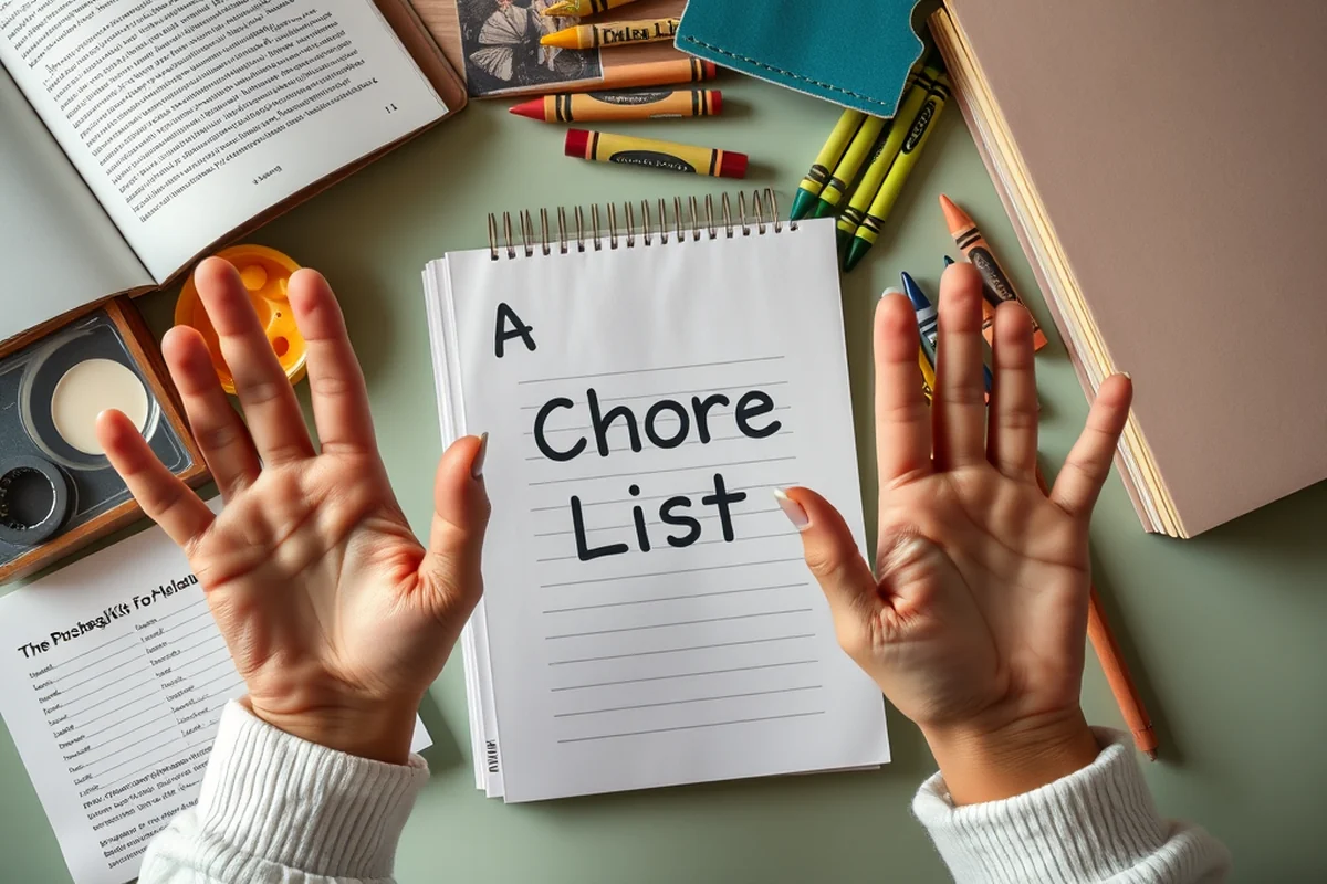 a chore list — A Chore List (the finished result)