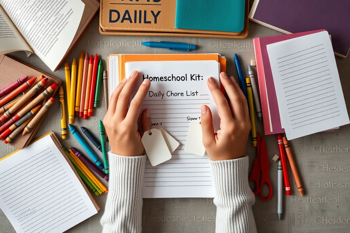 daily chore list — Daily Chore List (the finished result)