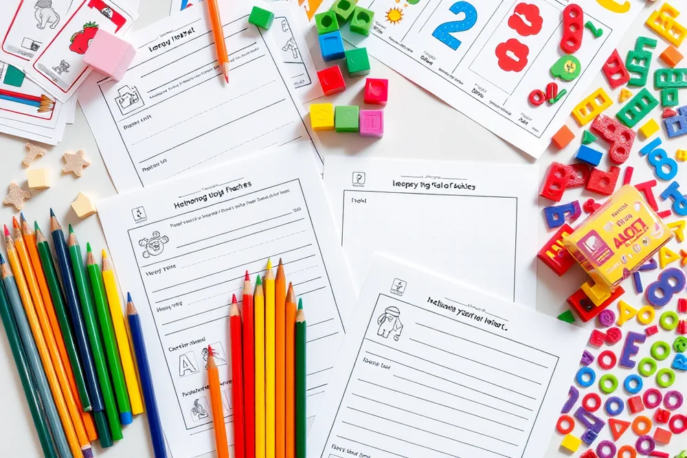 easy kindergarten worksheets free — Easy Kindergarten Worksheets Free (the finished result)