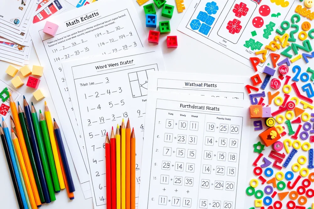 first grade math worksheets printable — First Grade Math Worksheets Printable (the finished result)