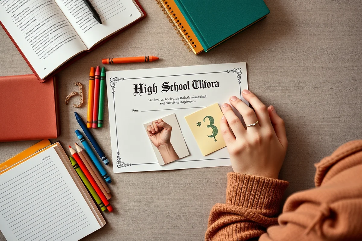high school diploma template — High School Diploma Template (the finished result)