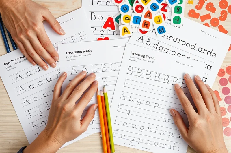 letter tracing worksheets β Letter Tracing Worksheets (the finished result)