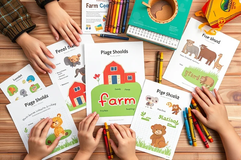 free preschool printables farm — Free Preschool Printables Farm (the finished result)