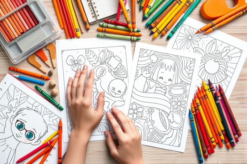 pre k coloring pages without tools — Pre K Coloring Pages Without Tools (the finished result)